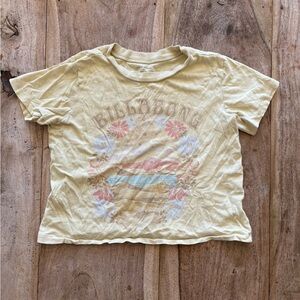 Billabong Light Yellow Floral Tee